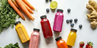 Lactosevrije smoothies van het huismerk van de supermarkt albert heijn jumbo plus