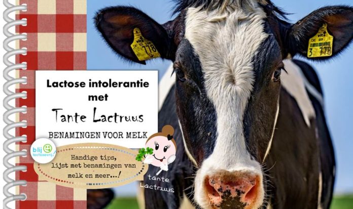 lactose intolerantie met tante lactruus, benamingen voor melk gratis boekje